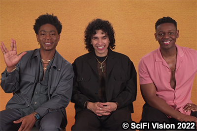 R.J. Cyler, Sebastian Chacon, and Donald Elise Watkins